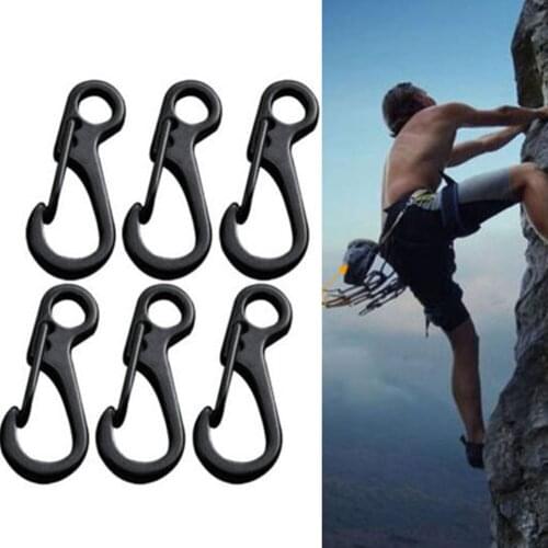 10 Pcs Lock Hook Clasps Spring Survival Gear Keychain Outdoor Backpack Parachute For Camping Carabiner Clip Hang Buckle