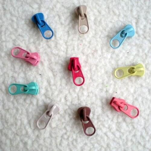 100PCS Zipper Slider Puller 3# for Nylon Zip Closure DIY Bags Wallet Purse Cover Zipper Head Sewing Tailor Accessory