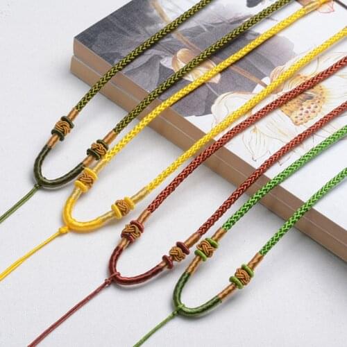 5pcs/lot Hand-woven Rope Necklace For DIY Jade Pendant Jewelry Making Adjustable Lanyard Hanging Neck Rope