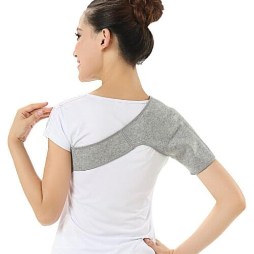 Bamboo Charcoal Back Support Shoulder Guard Brace Retaining Straps Posture Belts Protector Reinforced Single Shoulder Strap S-XL