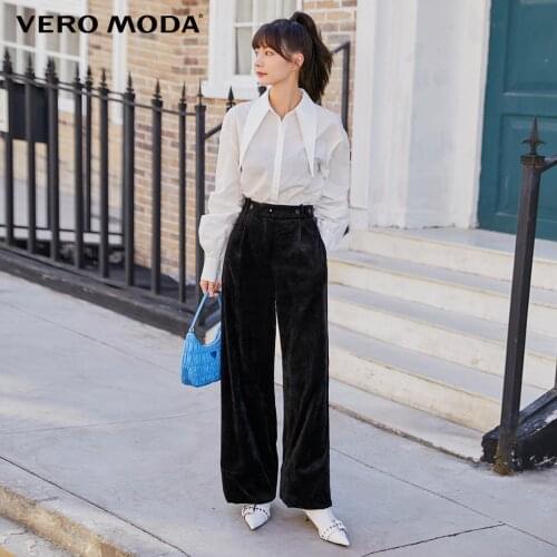 Vero Moda Women Sports Style Loose Fit Wide Leg Drop High Waist Versatile Casual Pants | 3204PL001