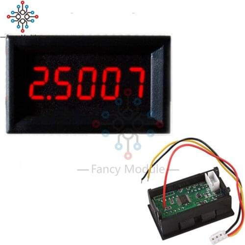 LED Red Blue Green Yellow 5 Digit DC 0-4.3000-33.000V Digital Voltmeter Voltage Meter Car Panel