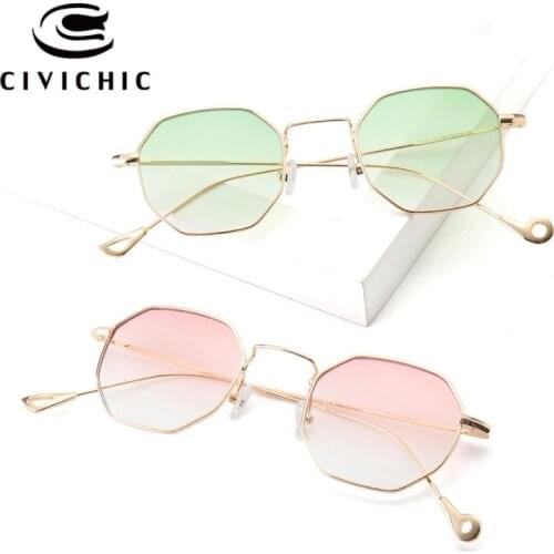 CIVICHIC 2020 Korea Style Women Sunglasses Small Square Personalized Eyewear Gradient Street Snap Oculos De Sol UV400 Gagas E341
