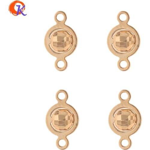 Cordial Design 100Pcs 6*11MM Jewelry Accessories/DIY Making/Earrings Connectors/Genuine Gold Plating/Hand Made/Earring Findings