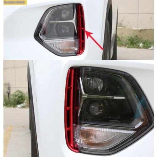 For Hyundai Santa Fe 2019 2020 Chrome Car Front Door Fender Decoration Side Air Vent Nozzle Cover Trim Foglight Edge Decoration