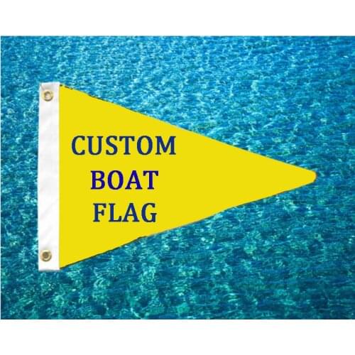 Custom Boat Flags and Banners 30x45cm All Logos Designs Weather Vivid Color Decoration Promotion Home Holiday Double Stitched