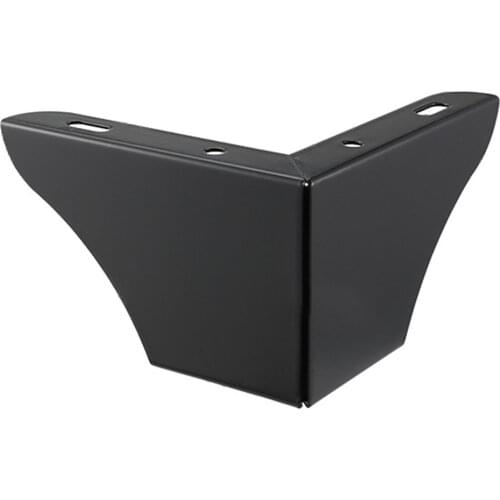 Pack of 4pcs) Furniture Stand Legs Iron finish Cabinet Table Sofa Bed Feet Black Plated H=75