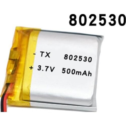 3.7v li po li-ion batteries 3 7v Packet 3.7V polymer lithium battery 802540 082540 500MAH For GPS MP3 MP4 MP5 LED Light RC drone