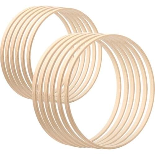 FashionBamboo Rings Hoops Macrame Ring,Dream Catcher Bamboo Rings Supplies, Bamboo Hoops Macrame Creations Ring for Crafts