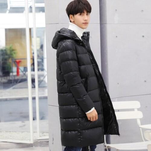 Mens Down Jacket Hooded Thick Warm Winter Coat Men Clothes 2020 Korean Long Duck Down Jackets Fashion Outwear Hiver 1850
