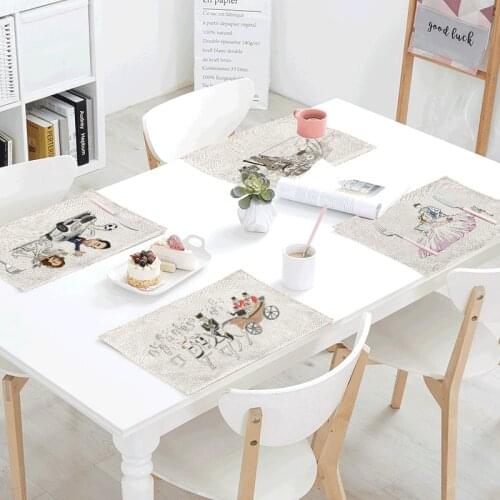 Newlywed New DesignCharacters Anime Style Character Placemat Kitchen Decoration Tablecloth Tea Towel Fashion Catering Accessori