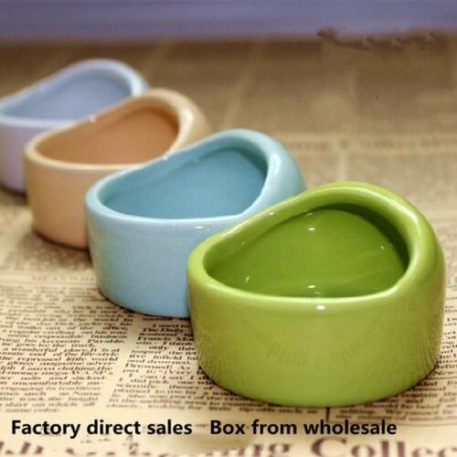 Suitable for planting flowers, hamster ceramic food bowl, squirrel hedgehog anti-turning and splash-proof ceramic food bowl