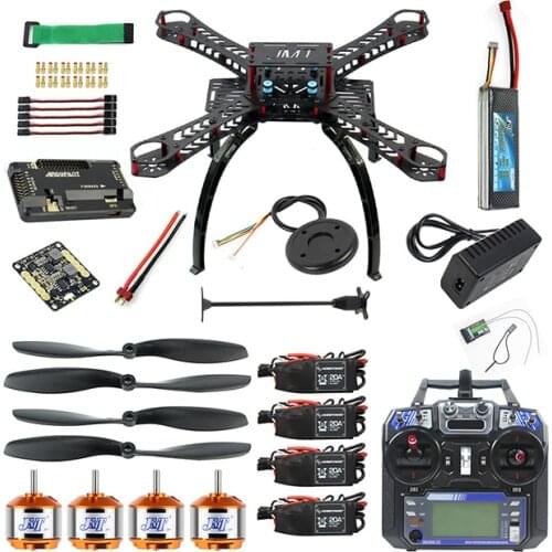 Full Kit DIY GPS Drone RC Fiberglass Frame Multicopter FPV APM2.8 1400KV Motor 20A ESC flysky 2.4GFS-i6 Transmitter