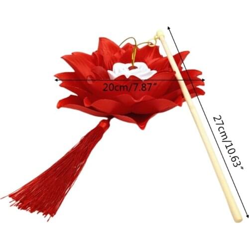 LXAF Portable Amazing Musical Blossom Lotus Flower Light Lamp Outdoor Party Glowing Lanterns for Mid-Autumn Festival