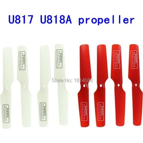 UDI u817 u817c u817a u818a RC quadrocopter remote control helicopter parts white + red propeller blades u817-02 u817c