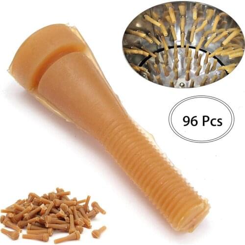 96 Pcs/set Chicken Plucker Length 6.5cm Groove 1.2cm Rubber Hair Removal Stick