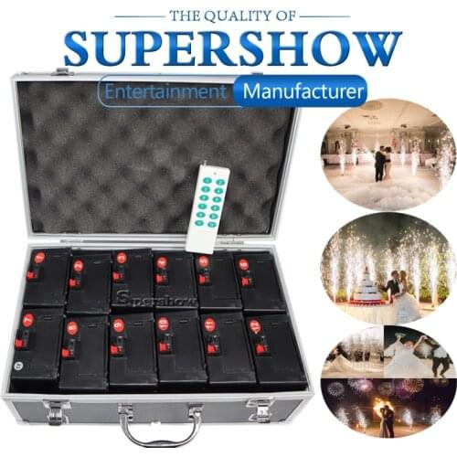 12 Pcs pyrotechnics firing system 12Channels Receiver 12 Base Firing Ignition Cold Fireworks Stage Fountain System