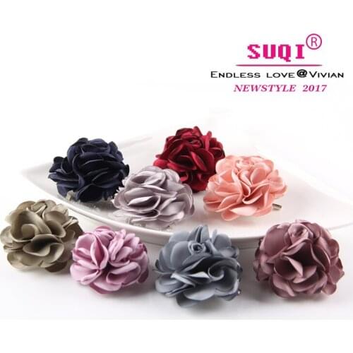 Vintage Charms Women Quality Faux Wool Fabric Garden Peony Flower Bow Brooches Handmade Costume Elegant WeddingPartyAccessories