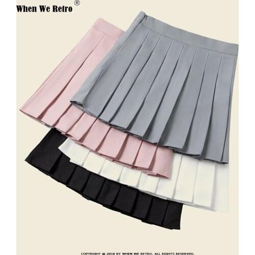 XS-XXL Plaid Summer Women Skirt 2021 WF0210 High Waist Stitching Student Pleated Skirts Women Cute Sweet Girls Dance Mini Skirt