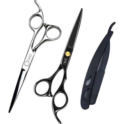 Japan Barber Scissors 6 Inch 440C Professional Hairdressing Scissors Hair Thinning Shear Styling Tool Salon Barbershop Set