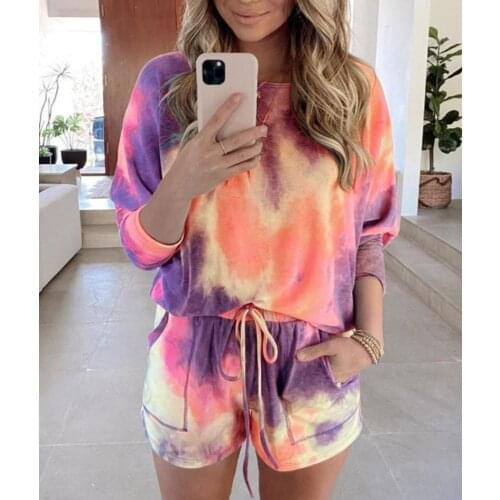 Two Piece Set Women Summer Clothes Fashion Unique Print Loose T-shirt + Shorts Leggings Tracksuits Casual 2Pcs Set Female