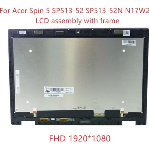 13.3 INCH LCD Screen Display Touch Glass Digitizer Assembly For Acer Spin 5 SP513-52 SP513-52N N17W2 1920*1080 FHD 30pins