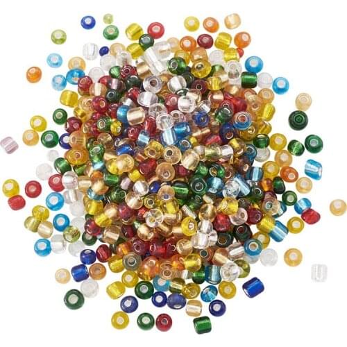 1 pound 6/0 Mixed Color 4mm Glass Seed Beads for Jewelry Making DIY Bracelet Necklace Hole: 1.5mm about 4500 beads/pound