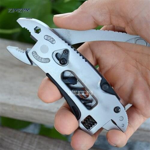 1pc Multi-function Pliers Pocket Knife Screwdriver Set Kit Adjustable Wrench Jaw Spanner Repair Survival Hand Multi Tools Mini
