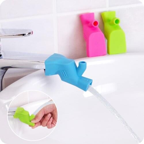 1Pc Silicone Water Tap Extension High Elastic Children Washing Device Bathroom Kitchen Sink Faucet Guide Faucet Extenders