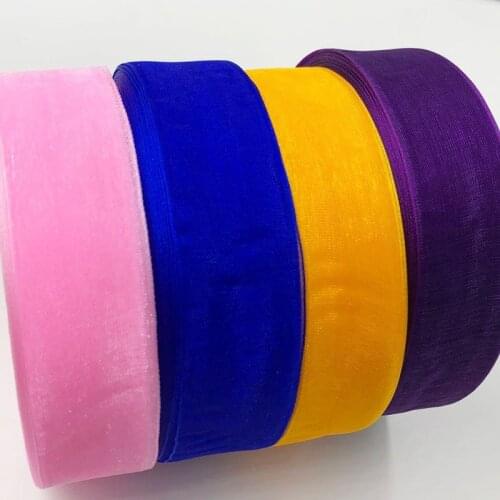 200Y 25mm Organza Ribbon Apparel Sewing Fabric DIY Gift Packaging Wedding Decoration Tapes Christmas Ribbon Party Supplies C