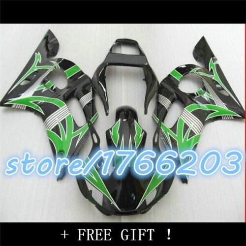 2015 Green black Fairing kit for YZFR6 98 99 00 01 02 YZF R6 1998 2002 YZF600 Fairings Set Ning