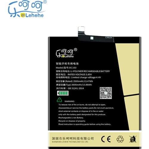 New LEHEHE DC103 Battery for Smartisan R1 DE106 OE106 Revolution One 3600mAh Smartphone Replacement Batteries with Tools Gifts