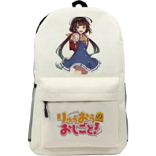 Anime ryuuou no Oshigoto! Hinatsuru AI Sora Ginko Kuzuryu Yaichi Rucksack Casual School Student Backpacks