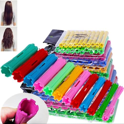 1 Set Hairdressing Styling Tool Hair Roller Curlers Wave Perm Rod Corn Hair Clip Curler Maker DIY Tool Hair Perm Tools Curl Bar
