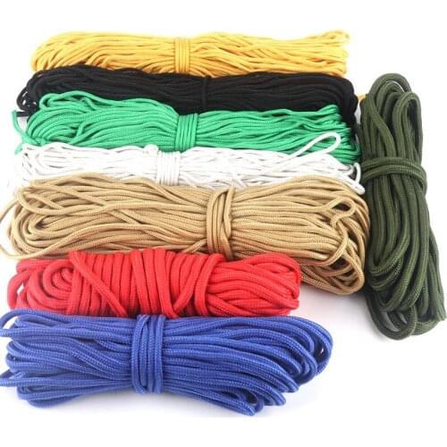 4~9mm Colorful Nylon Braided Rope Paracord Survival Parachute Cord Lanyard Camping Climbing Rope Hiking Clothesline