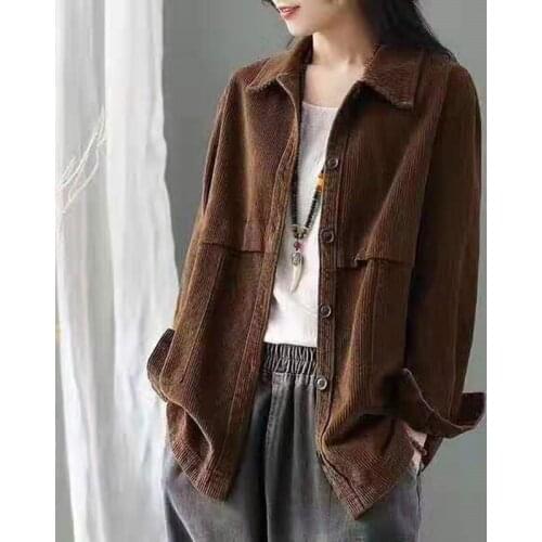 EASTQUEEN Women's Corduroy Shirts
