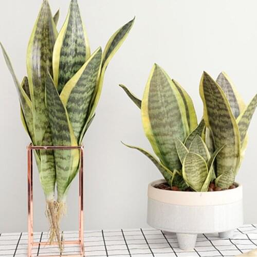 Artificial Plants Fake Sansevieria Prian Leaves Branch Ornament for Home Wedding Party Reusable 35/40/47cm In Stock MUMR999