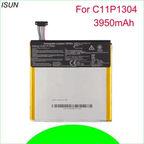 ISUNOO original quality 3.8V 15Wh C11P1304 Li-polymer battery for Asus Memo Pad Hd 7 Me173x K00b 3950mAh battery replacement