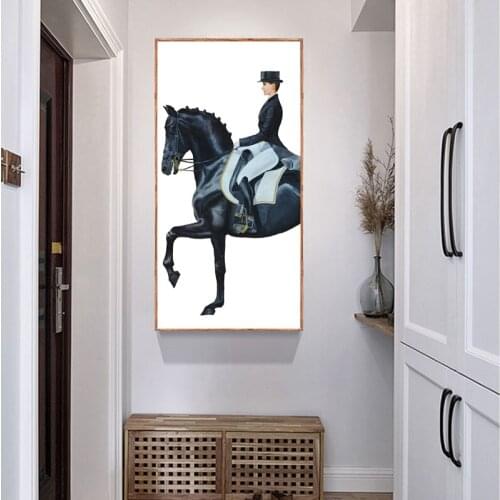 Classic Modern Horse racing Canvas Print Painting Poster Cool Wall Art Wall Pictures for Entryway Room Decoration