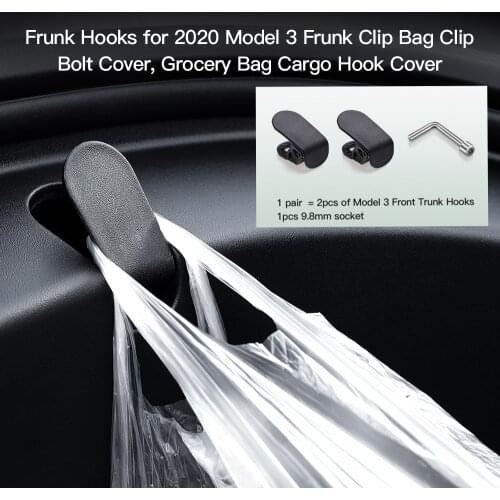 Sets For Tesla Model 3 Front Trunk Bag Hooks for Tesla Model3 Frunk Hooks Clip Bag Cargo Hook for Tesla Model 3 bag Hookers