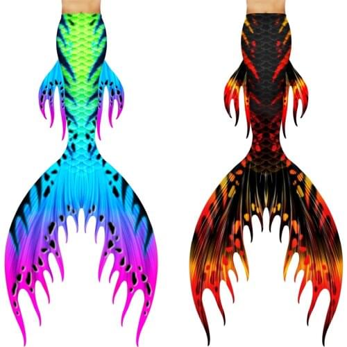 Customized Mermaid Tails for Swimming Adults Children Girls Party Cosplay Mermaid Swimwear Tails Ariel Swimsuit With Monofin