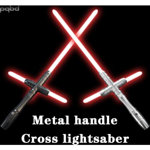 Pqbd Cross Lightsaber Metal With Sound The Force Awakens Laser Sword Toy Glowing Saber Custom Engraving Gifts Cosplay