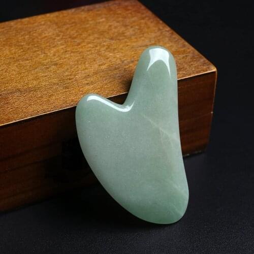 Gua Sha Board SPA Acupuncture Jade Stone 1pcs Green Skin Care Face Massager Scraping Massage Tool