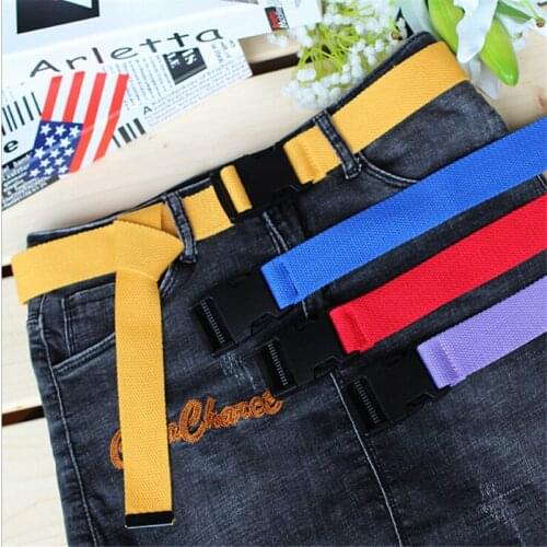 Fashion Casual Unisex Belt Strap Buckle Waist Band Solid Color Long Cloth Dress Knitted Waistband