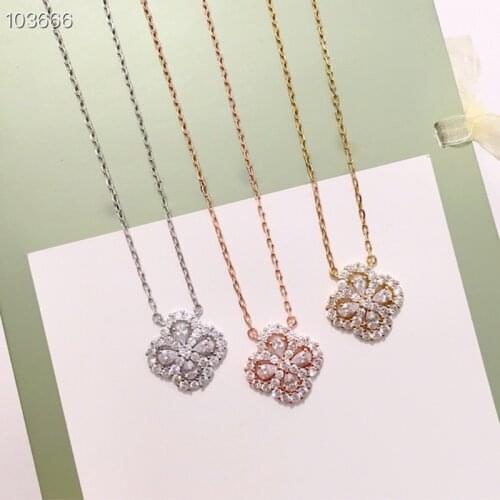 Fashion Luxury weddingPopular brand elegant bouquet Necklace horse Eye Pendant Necklace all kinds of exquisite luxury flower