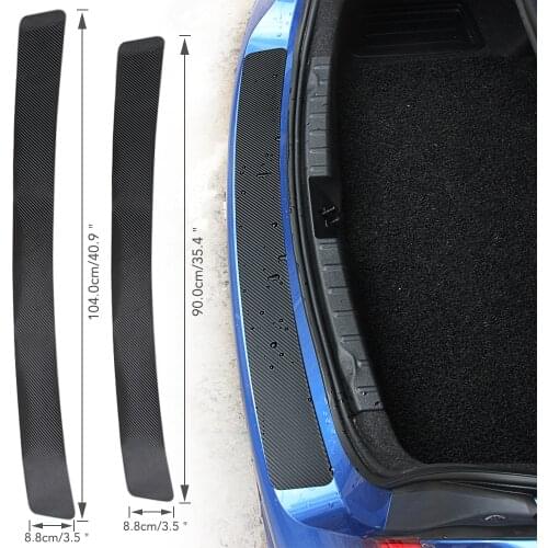 Carbon Fiber Car Trunk Rear Bumper Sticker for Volkswagen Touareg Phaeton Bora Lavida Lamando Touran Beetle Magotan