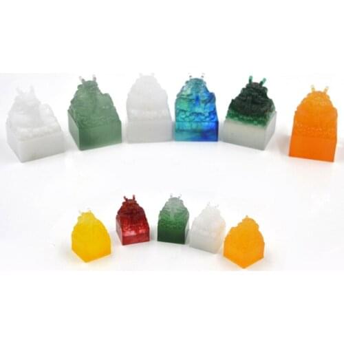 2021 New Crystal Epoxy Resin Mold Dragon Head Jade Seal Sculpture Silicone Mould DIY Crafts Home Decoration Casting Making Tool