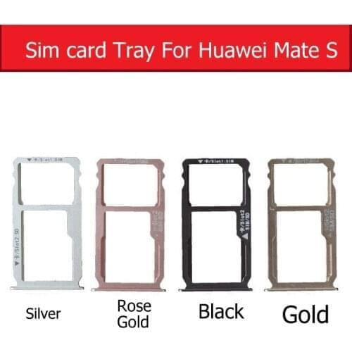 Genuine SIM & Memory Card Tray For Huawei Mate S CRR-L09 UL00 Micro SD & SIM Card Slot Socket Reader Adapter Replacement Repair