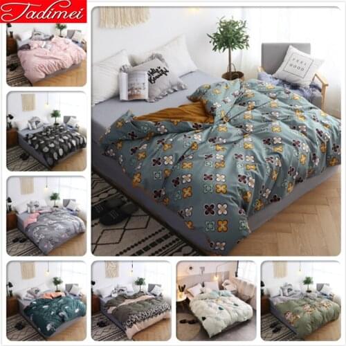 1 piece Duvet Cover Adult Kids Soft Cotton Bedding Bag Single Twin Full Queen King Size Big Bedspreads Quilt Comforter Bed Linen