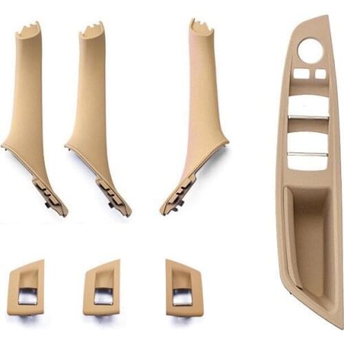 Right Hand Drive RHD For BMW 5 series F10 F11 520 525 Gray Beige Black Car Interior Door Handle Inner Door Panel Pull Trim Cover